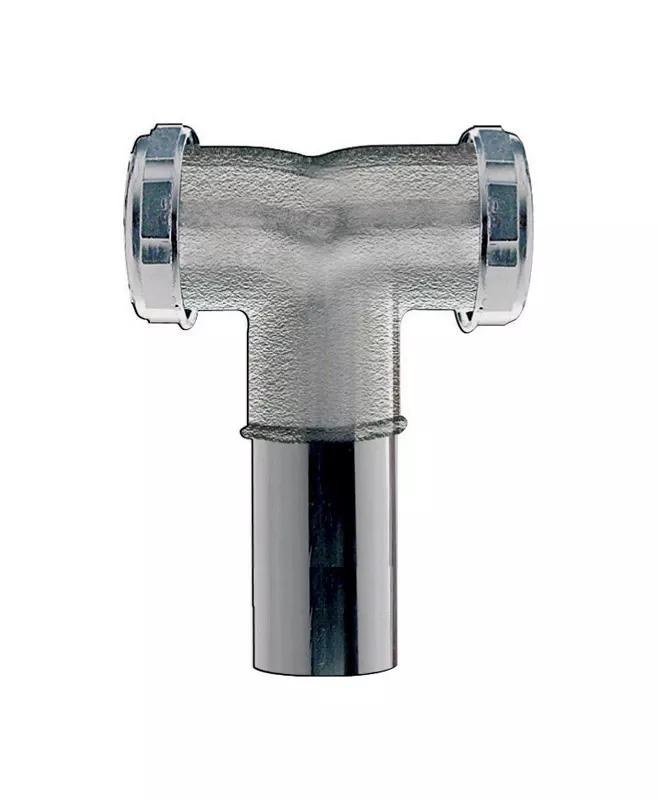 1-1-2-in-diameter-brass-tee-tailpiece-with-chrome-finish 1-1/2 In. Diameter Brass Tee And Tailpiece With Chrome Finish