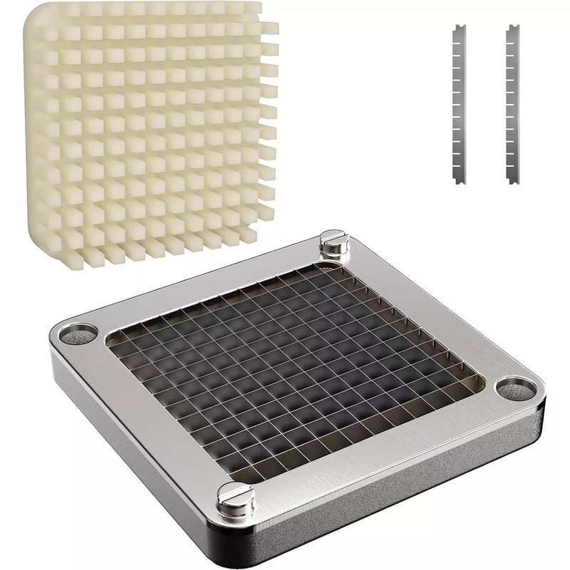 1-4-replacement-vegetable-chopper-blade-420j2-stainless-steel-interchangeable-bl 1/4" Replacement Vegetable Chopper Blade, 420j2 Stainless Steel Interchangeable Blade & Pusher Block Set for Commercial Vegetable Dicer Fruit Cutter