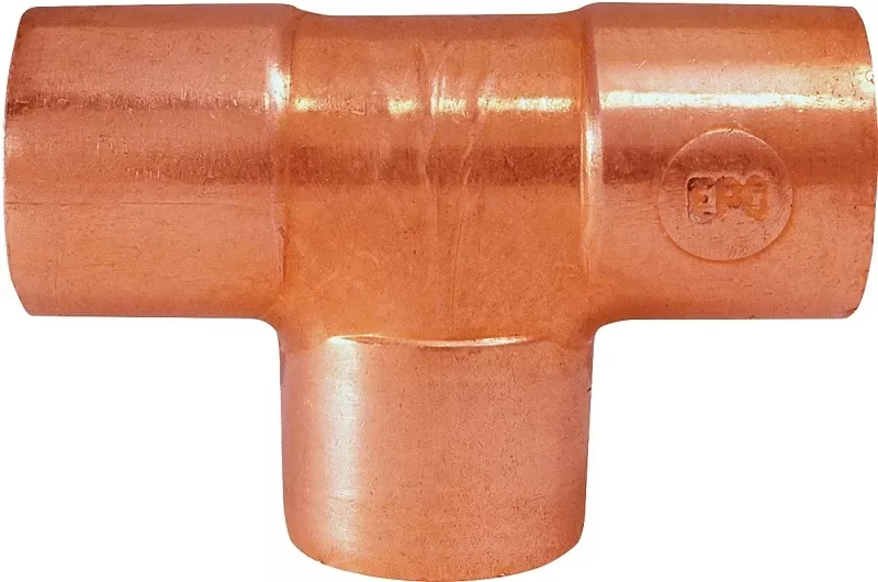 1-in-copper-x-1-in-diameter-sweat-copper-tee-fitting 1 In. Copper X 1 In. Diameter Sweat Copper Tee Fitting