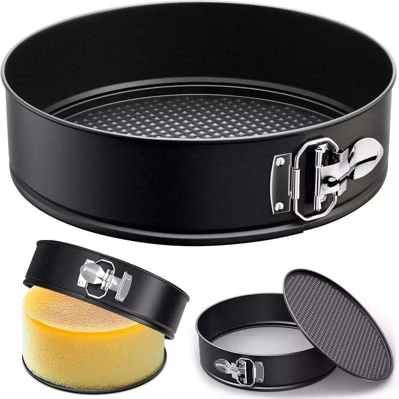 10-inch-springform-pan-with-removable-bottom-non-stick-round-spring-form-cake-mo 10 Inch Springform Pan with Removable Bottom, Non-stick Round Spring Form Cake Mold Cheesecake Pan For Baking