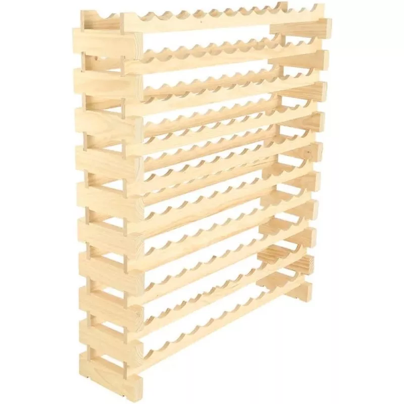 120-bottle-wine-rack-natural-pine 120 Bottle Wine Rack Natural Pine