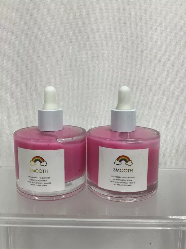 2-rainbow-beauty-smooth-strawberry-niacinmide-hydrate-body-serum-firming-3-4oz (2) Rainbow Beauty SMOOTH Strawberry Niacinmide Hydrate Body Serum Firming 3.4oz