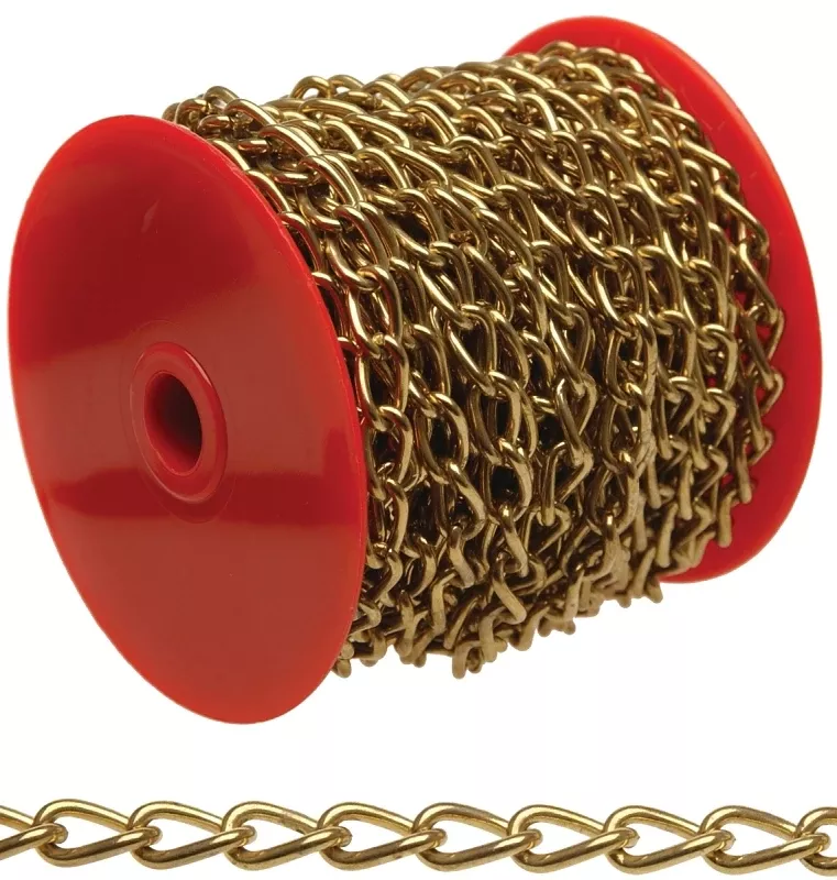 #200 Brass Twist Chain, 49 Ft.