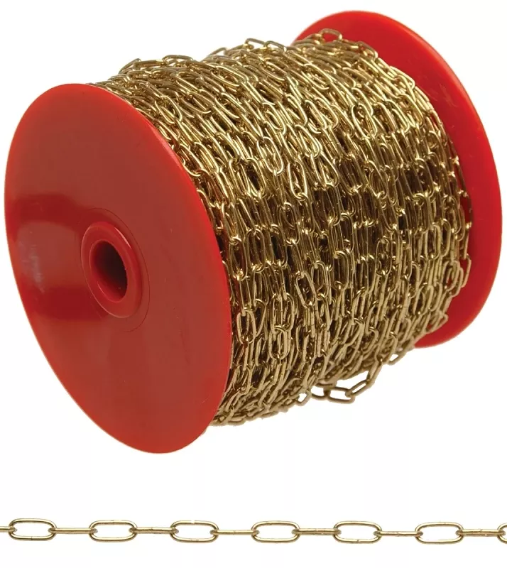 #5 Brass Clock Chain, 82 Ft.