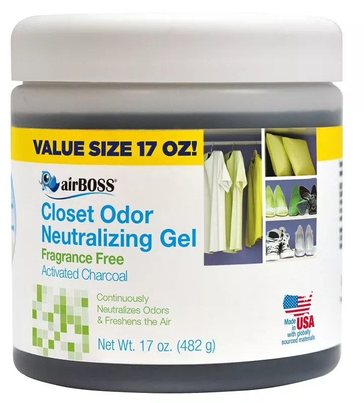 airBOSS 6114.6T Closet Odor Neutralizer, 17 oz, Gel, Black