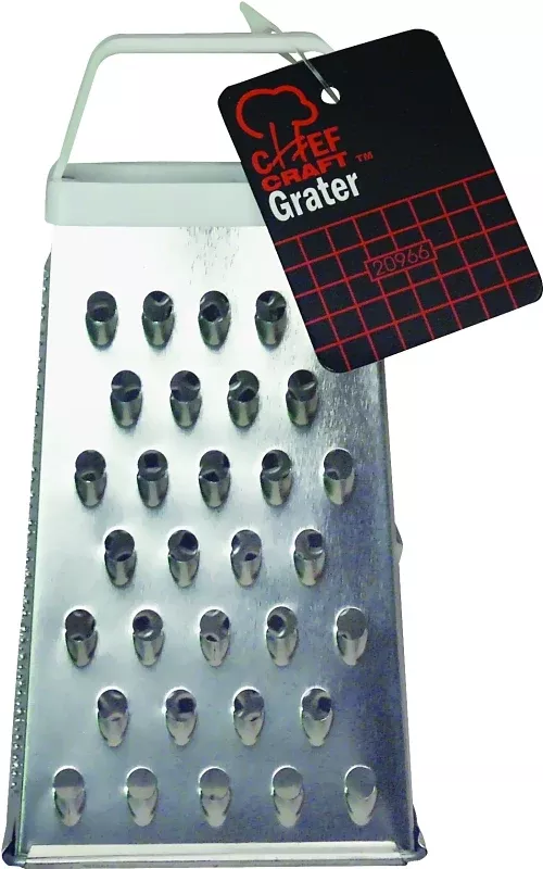 Chef Craft 21387 Grater, 3-1/2 in OAW, 8 in OAH, Plastic/Stainless Ste