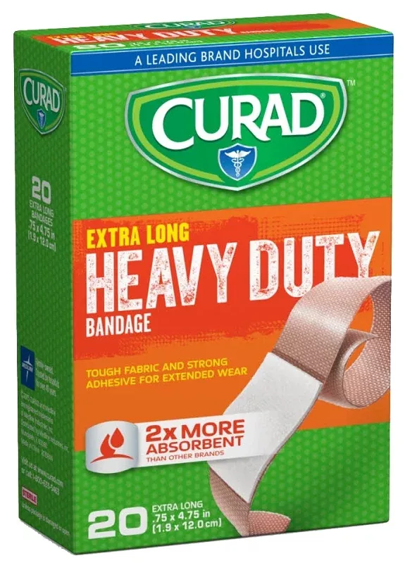 Curad CUR01101 Adhesive Bandage, 3/4 in W, 4-3/4 in L, Fabric Bandage