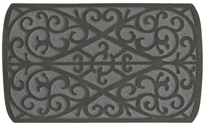 Fanmats 58785 Floor Mat, 30 in L, 18 in W, Scroll Pattern, Rubber Surf