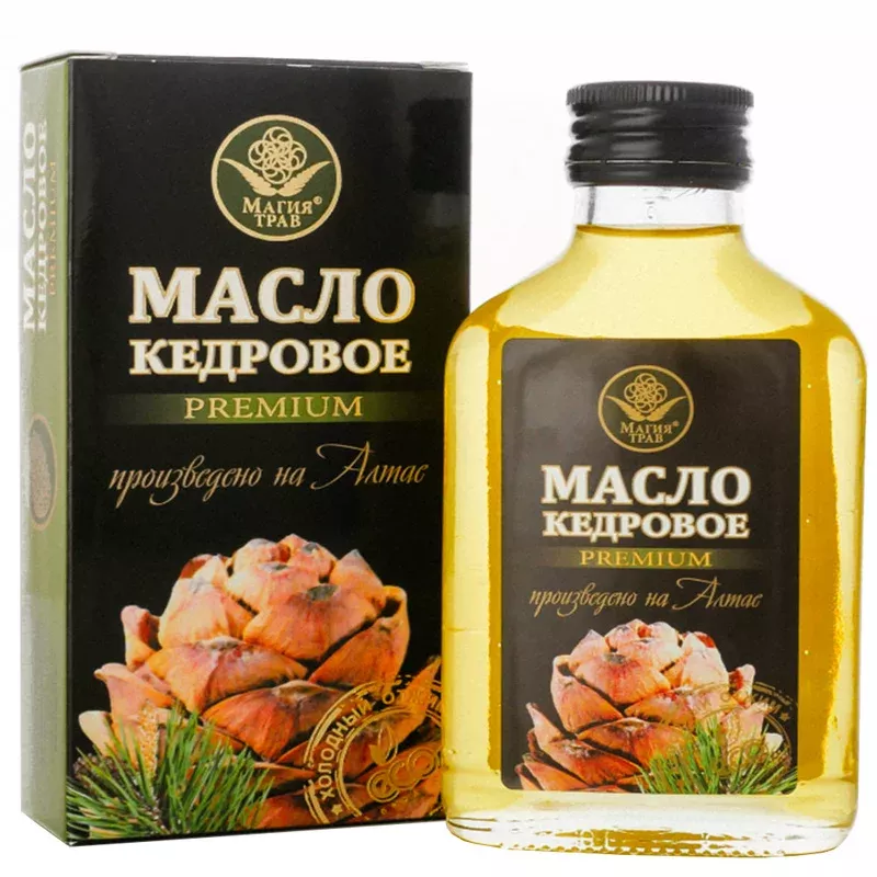 herb-magic-100-3-38 ПРЕМИУМ Кедровое масло холодного отжима, Herb Magic, 100 мл/3,38 унции