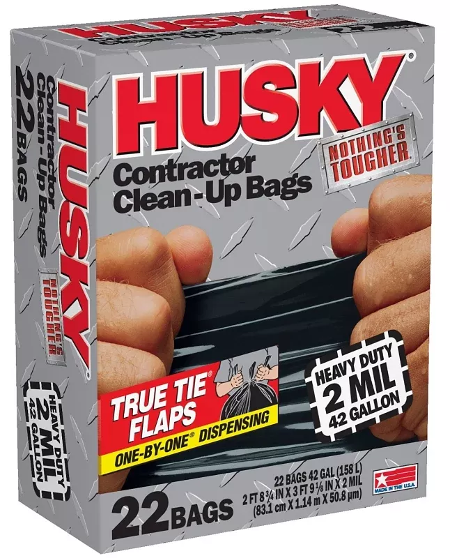 husky-hkr42wc022b-contractor-clean-up-bag-42-gal-poly-black Husky HKR42WC022B Contractor Clean-Up Bag, 42 gal, Poly, Black