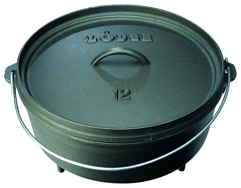 lodge-l10co3-camp-dutch-oven-4-qt-cast-iron-black-bail-handle Lodge L10CO3 Camp Dutch Oven, 4 qt, Cast Iron, Black, Bail Handle