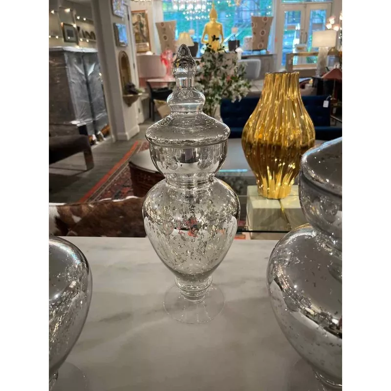 Mercury Glass Jar Mirrored