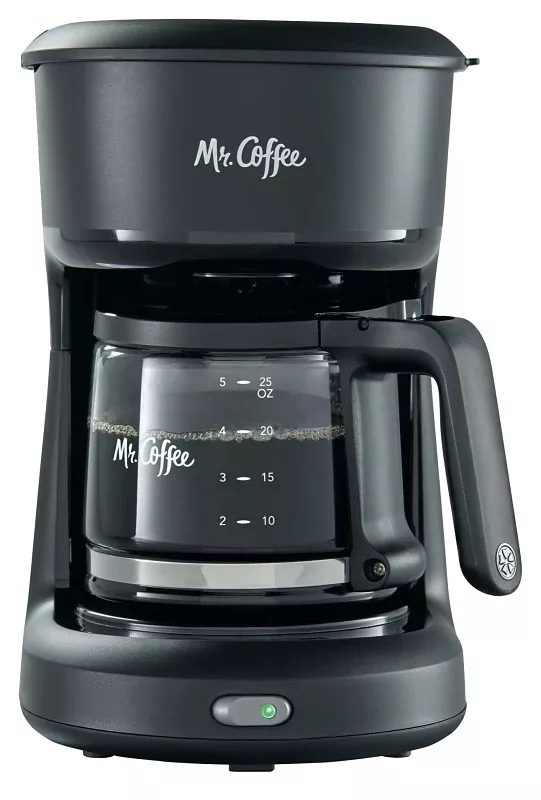 Mr. Coffee 2129512 Coffee Maker, 5 Cups, 25 oz Capacity, 650 W, Plasti