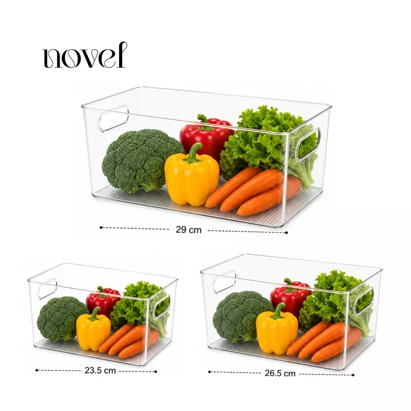 Novel Acrylic Refrigerator Organizer Set
