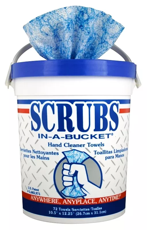 scrubs-42272-hand-cleaning-towel-12-in-l-blue-white Scrubs 42272 Hand Cleaning Towel, 12 in L, Blue/White