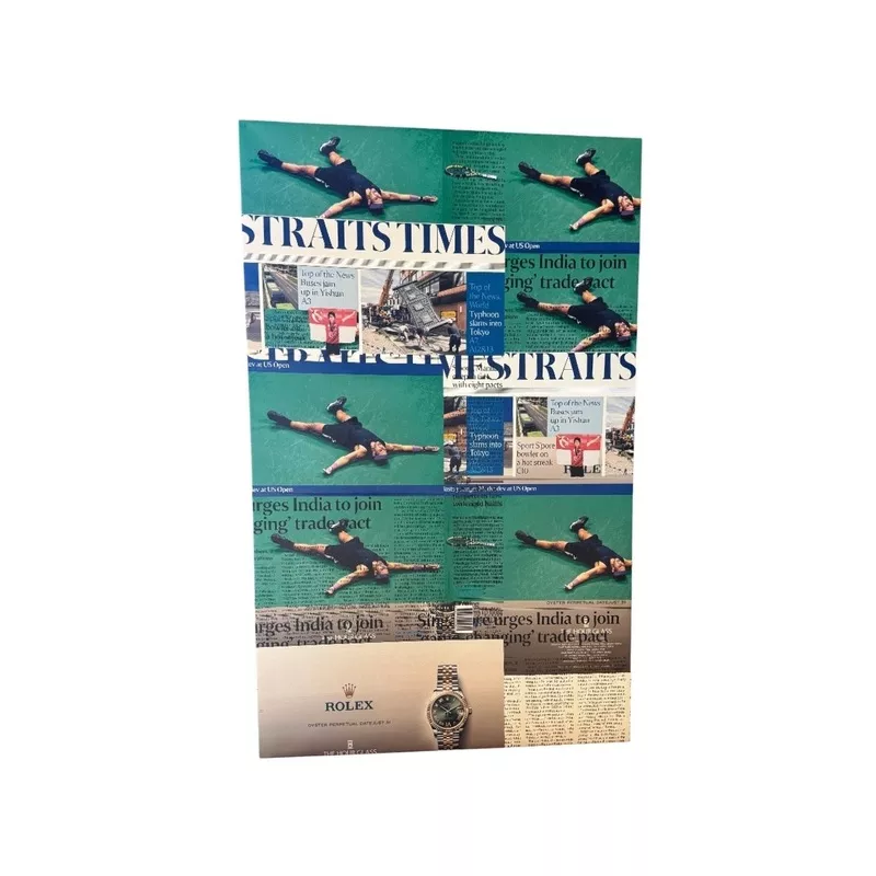 'The Straits Times, Tues. Sept. 10, 2019' Stretched Canvas Print by Heman Chong