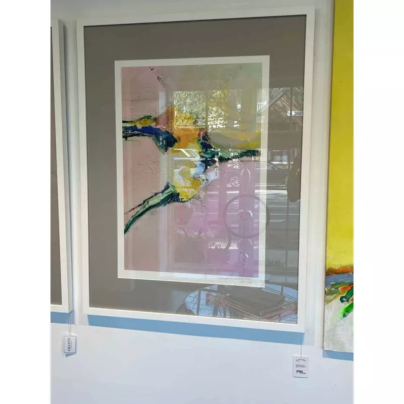 'Sunflower Seasons' LE Print by Petra McGrath in White Wood Frame