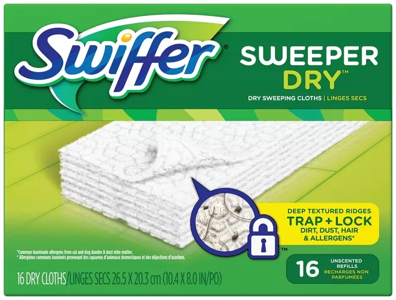 Swiffer 31821 Disposable Dry Refill Pad, Microfiber