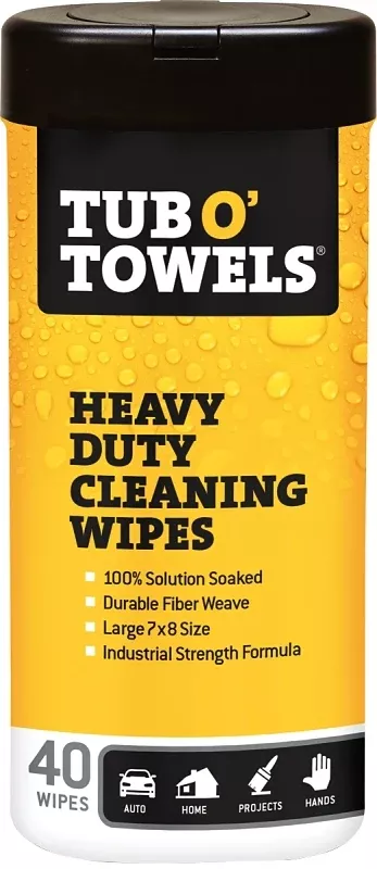 tub-o-towels-tw40-heavy-duty-cleaning-wipes-8-in-l-7-in-w-light-cit Tub O'Towels TW40 Heavy-Duty Cleaning Wipes, 8 in L, 7 in W, Light Cit