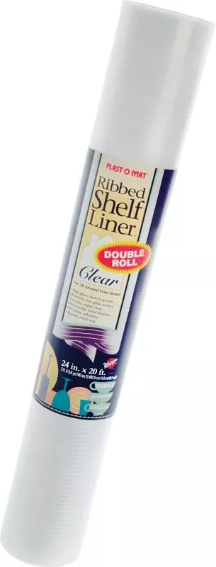 Warp's PM120-C Shelf Liner, 20 ft L, 12 in W, 4 mil Thick, Plastic, Cl