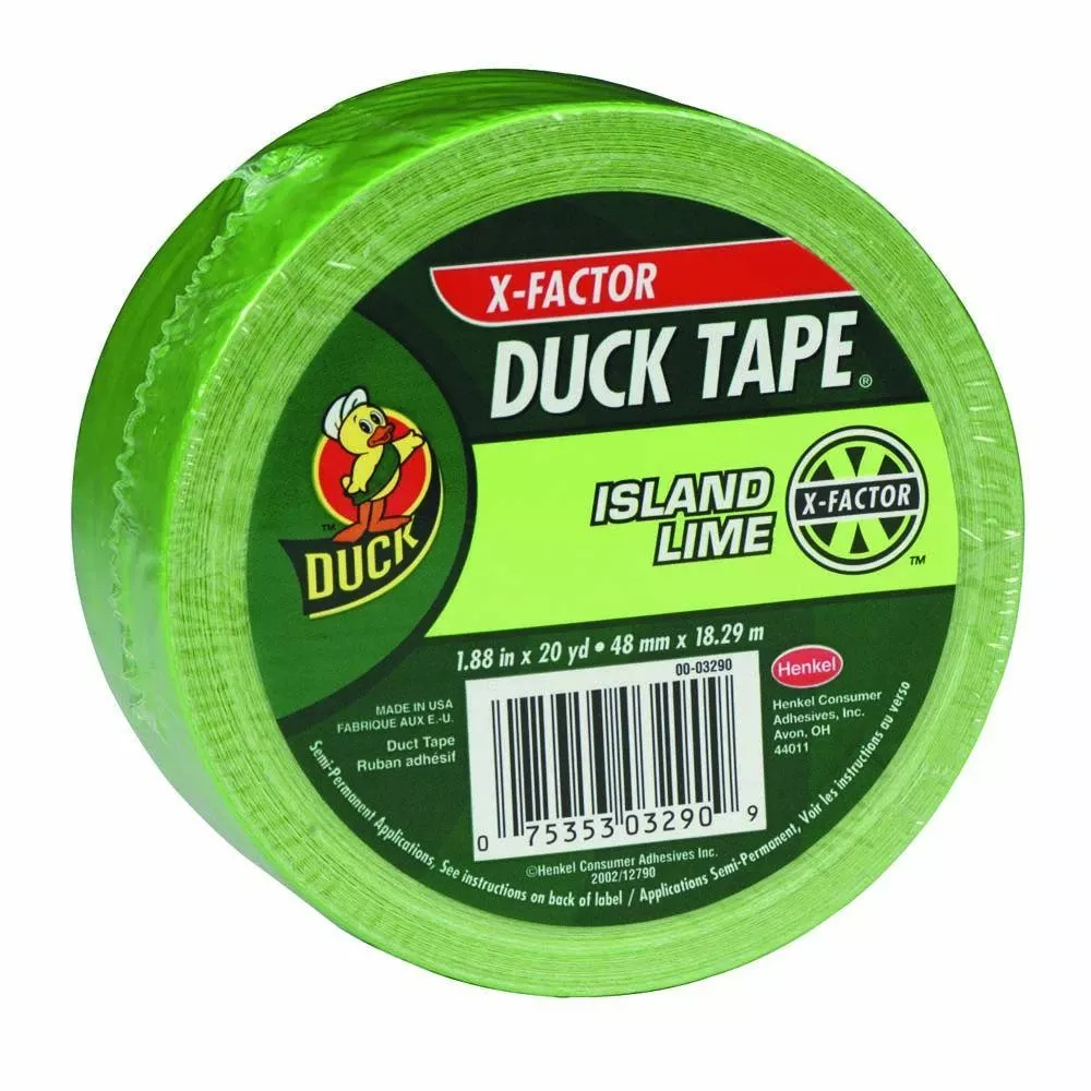 x-factor-1-7-8-in-x-15-yd-lime-green-duct-tape-model-868089 X-factor 1-7/8 In. X 15 Yd. Lime Green Duct Tape - Model 868089