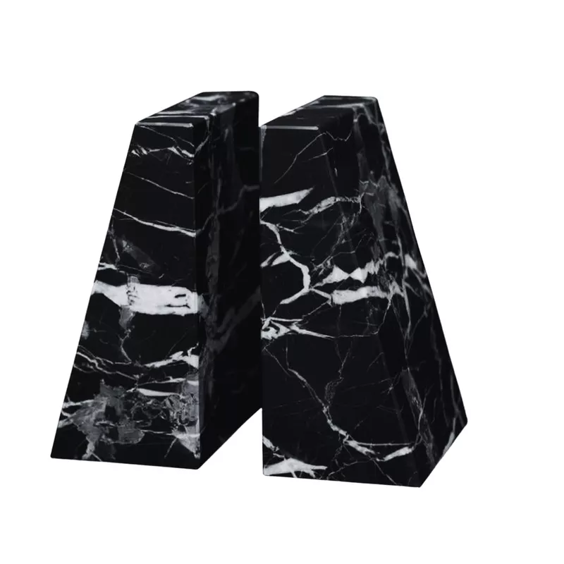 zeus-marble-bookend-set-grey Zeus Marble Bookend Set - Grey