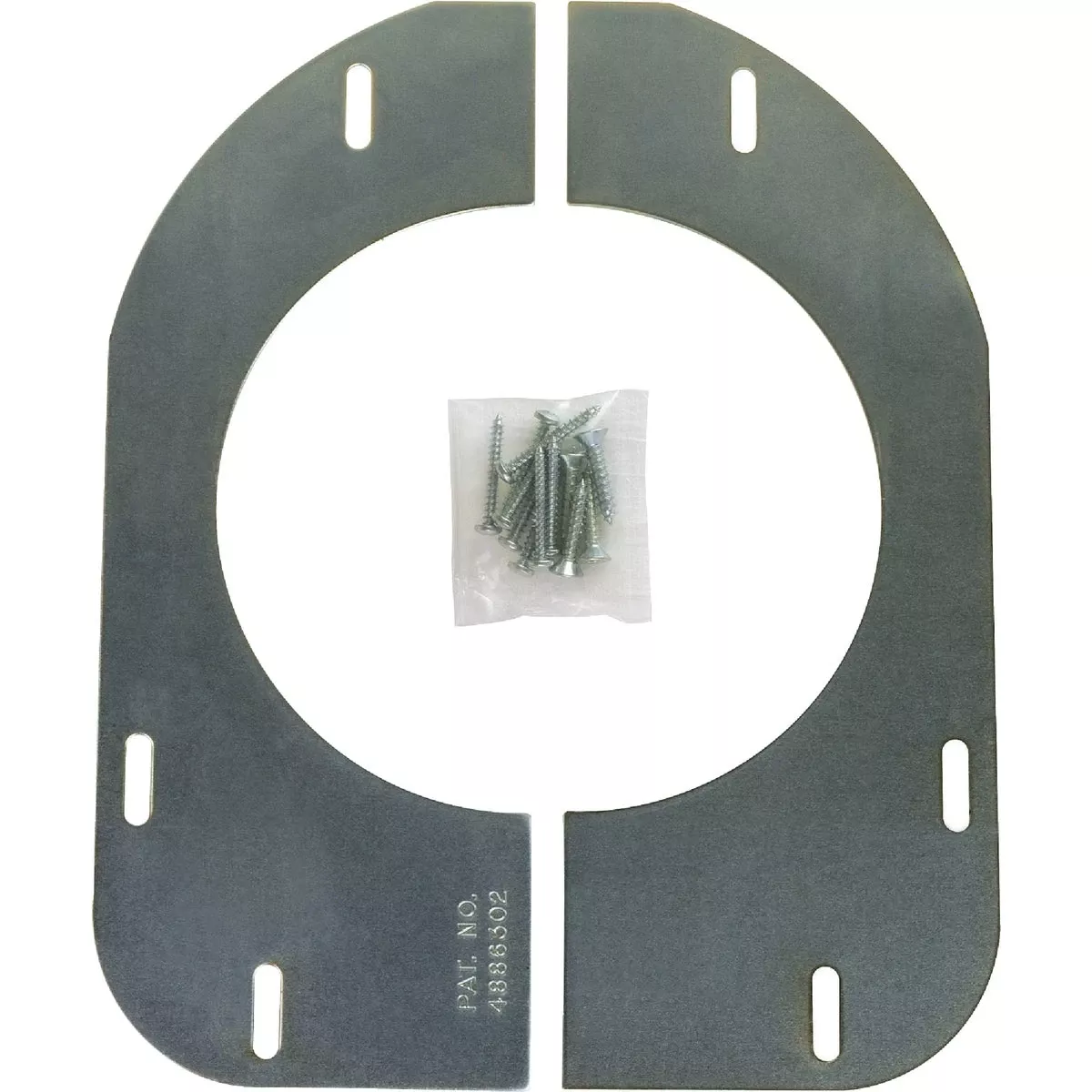 zinc-plated-closet-support-flange-heavy-gauge-steel-model-490-11322 Zinc Plated Closet Support Flange - Heavy Gauge Steel, Model 490-11322