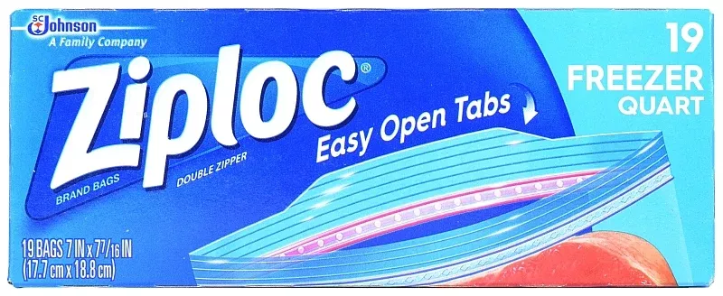 ZIPLOC SUSO FREEZER BAG QUART 24 CT