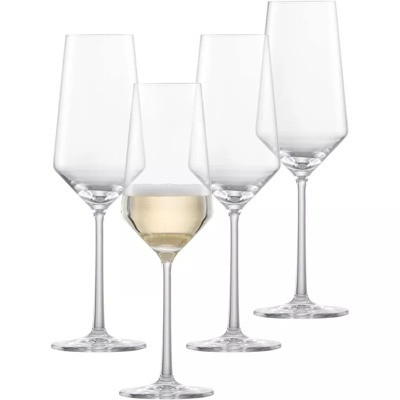 zwiesel-glas-pure-champagne-glass-set-4-champagne-flutes-with-effervescent-point ZWIESEL GLAS Pure Champagne Glass (Set of 4), Champagne Flutes with Effervescent Point, Dishwasher-Safe Tritan Crystal Glasses, Made in Germany (10 Ounce)